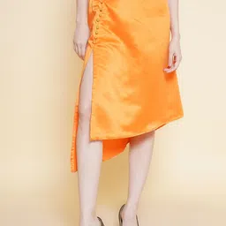 BAESD Satin A-Line Skirt-image-54