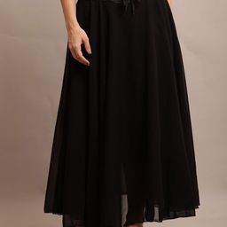 Raabta Fashion  Women Sheer Flared Maxi Skirt-image-70