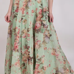 Frolic Rolic Women Floral Printed Flared Maxi Skirt-picture-38