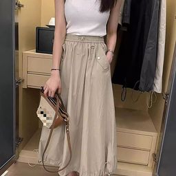 LULU & SKY Pure Cotton Flared Midi Skirt-image-23