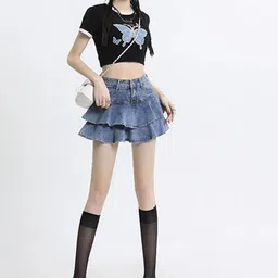 StyleCast x Revolte Women Flared Mini Skirt-44