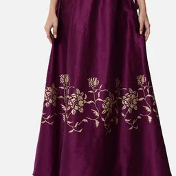 studio rasa Block Printed Flared Maxi Skirt-7