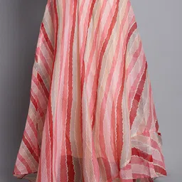 SOUNDARYA Striped Cotton Flared Maxi Skirt-image-9