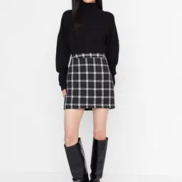 Trendyol Checked A-Line Mini Skirt-image-19