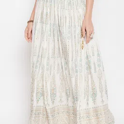 Clora Creation Ethnic Motif Printed Flared Maxi Skirt image 4
