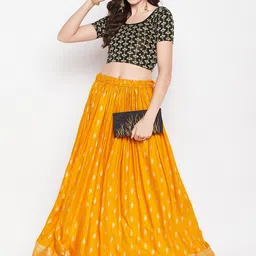 Clora Creation Ethnic Motif Printed Flared Maxi Skirt image 5