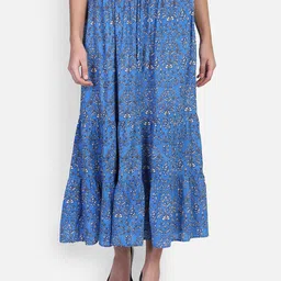 Aditi Wasan Women Blue Printed Skirts-image-12