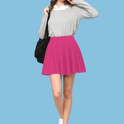 BAESD High-Rise Above Knee-Length Flared Skorts-image-55