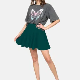 BAESD A-Line Skirt With Attached Shorts-image-39