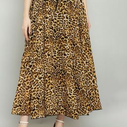 Raabta Fashion Printed Flared Maxi Skirts-image-4