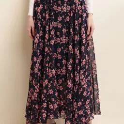 Raabta Fashion Printed Flared Maxi Skirts-picture-38