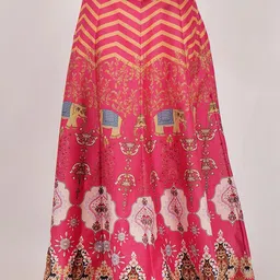 Frolic Rolic Printed Flared Maxi Skirts-image-94