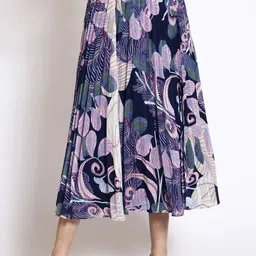 250 DESIGNS Floral Printed Flared Midi Skirts-picture-10