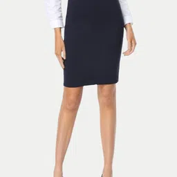 BAESD High-Rise Knee Length Back Slit Pencil Skirt-image-39