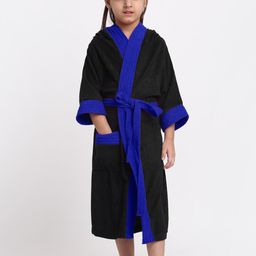 Creeva Solid Hooded Bath Robe-58