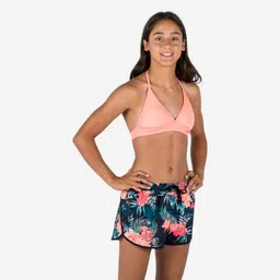 olaian Girl's swim shorts - 100 Katy shiso black-picture-3