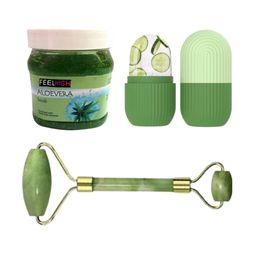 FEELHIGH Aloevera Scrub with Facial Ice Roller & Facial Massager-Facial Kit-62