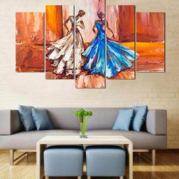 wens Velvet Laminated Modern Women Art Set of 5 Wall Art Panels-picture-16