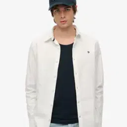 superdry Men Oxford Regular Fit Shirt with Logo Embroidery-picture-9