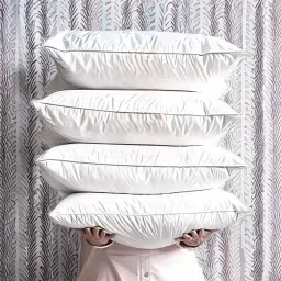 LUXURY Cotton Solid Sleeping Pillow Pack of 4-3