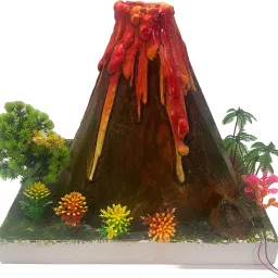 3D DIY Volcano Science Project Kit with LED Eruption Effect, 37 x 21 cm-image-69