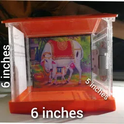 Cow Donation box size 7h*6L*5w inches 3mm Coin Bank-picture-16
