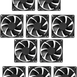CyberSupreme Pack of 10 DC 12V Cooling Fan for DIY Incubator Cabinet & PC Case 3 inch Cooling Fan for PC Case CPU Cooler-27