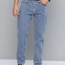levi's Men Straight Fit Mid Rise Blue Jeans-picture-15