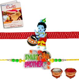 Bhaiya Bhabhi New_BCRakhi-K-26_K-01_4 Assorted, Mauli Thread Greeting Card, Rakhi, Chawal Roli Pack Set-image-24