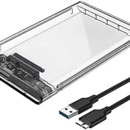 RuhZa External Portable USB3.0 to SATA Clear Hard Drive Enclosure for 2.5 inches SATA 3 inch External Portable USB3.0 Drive Enclosure-image-8