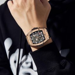 giordano Multifunction Watch - with Day, Date, and 24-Hour Sub-Dials” | Water Resistant Square dial Unique Design Wrist Watch for Men | Best Gift for Males image 5