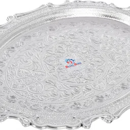 Serving Tray for Kitchen with Handles|Serving Platter|Silver Tray-19