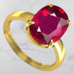 7.25 Ratti Burma Ruby Manik Gemstone Ring A1 Quality Stone Ruby Brass Plated Ring-image-13