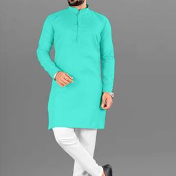 poshside Men Cotton Blend Kurta Pyjama Set-picture-36