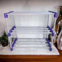 3 Layer Book Shelf for Home Library Multipurpose Storage Organizer Rack Stand Metal Open Book Shelf-10