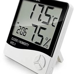 Tabletop or Wall Mount 5 In 1 Digital Temperature Calendar, Clock Alarm White Digital Multimeter-image-32