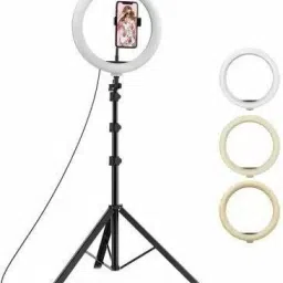 NEELTREDE Ring Light with 60" Extendable Tripod Stand & Flexible Phone Holder for Led Monopod Kit-1