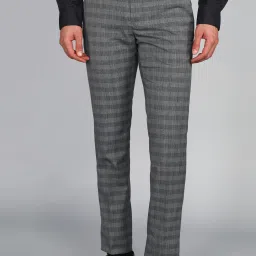 Men Slim Fit Grey Viscose Rayon Trousers-image-99