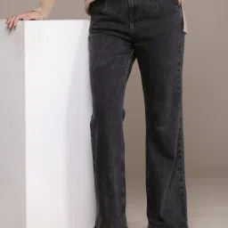 Women Flared Mid Rise Black Jeans-image-62