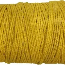 2MM Yellow Color Twisted Cotton Rope of 100 Meter Yellow-image-96