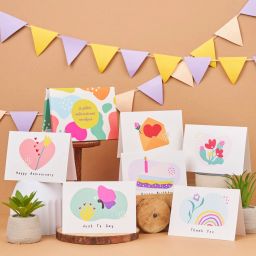 Set of 12 Notecard contains 6 unique cards with two copies of each Greeting Card-8
