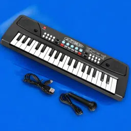 H348(37 Keys )Piano Toy with Microphone, USB Power Cable & Sound Recording Best Birthday Gift for Boys and Girls Musical Instruments Analog Portable Keyboard-image-37