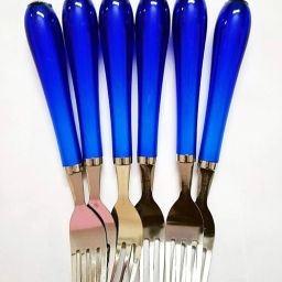 Mabel Stainless Steel, Plastic Fruit Fork, Dinner Fork, Salad Fork Set-19