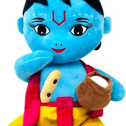 Makhanlal Krishna Soft Dolls with Sound Box | Cute little Krishna eating Makhan - 12.5 cm-image-67