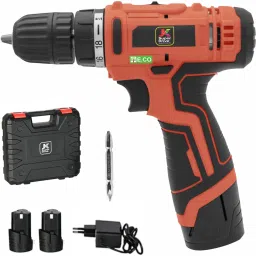 12V, 1.5Ah Battery Cordless Drill, 1400 RPM, E.Co, Keyless Chuck, 2 Batteries 9005081 Cordless Drill-image-54