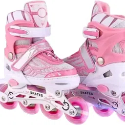 New Inline Skates, Adjustable Inline Roller Skates for Boys Kids & Girls In-line Skates - Size 8-11 UK-image-1