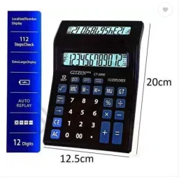 2000 12digit Basic Calculator NEW Standard Function Desktop Business 12 Digital Dual Screen Double Display FinancialCalculator-2
