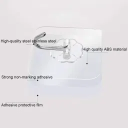 aunique Self Adhesive Hook for Wall, Sticky Wall Hook for Hangers, Bathroom Hangings Hook 10 image 2
