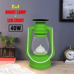 slyka 40 Watt Rechargeable 2 in 1 Night Lamp + Table Lantern Portable Light Table Lamp image 2