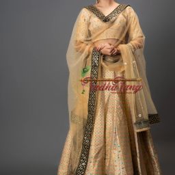 Net Solid Black, Gold Women Dupatta-image-43